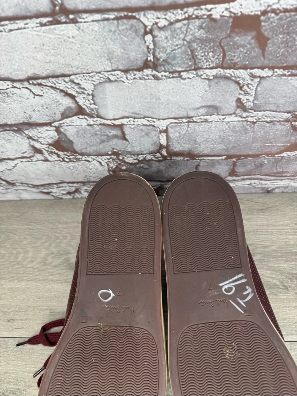 Paul Smith Basso Bordo Burgundy Embossed Leather Low Top Sneakers men sz 41EU/8M